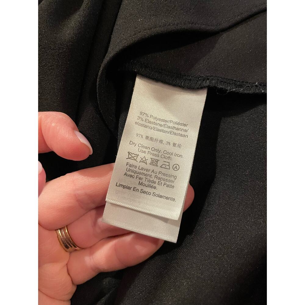 DKNY Black Ruched Whimsygoth Ruffle Dark Romantic Fairy Dress - Picture 4 of 6